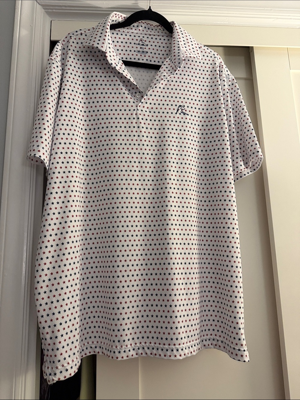 Like New Rhoback Stars Polo Golf Shirt